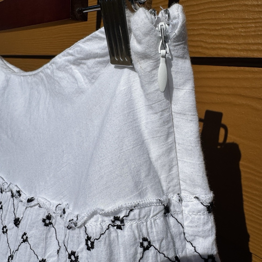Apostrophe Lined A Line Skirt Sz 6 Cotton Cottage-core Romantic Midi Side Zip - Picture 9 of 14
